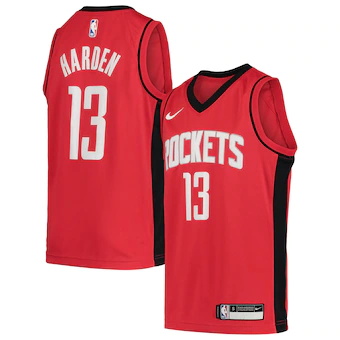 youth nike james harden red houston rockets team swingman j-527